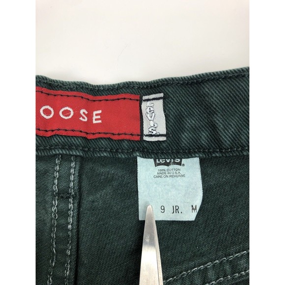 SilverTab Loose Fit Green Mom Jeans Juniors 9 100% Cotton USA Made (28x30) - Picture 8 of 10